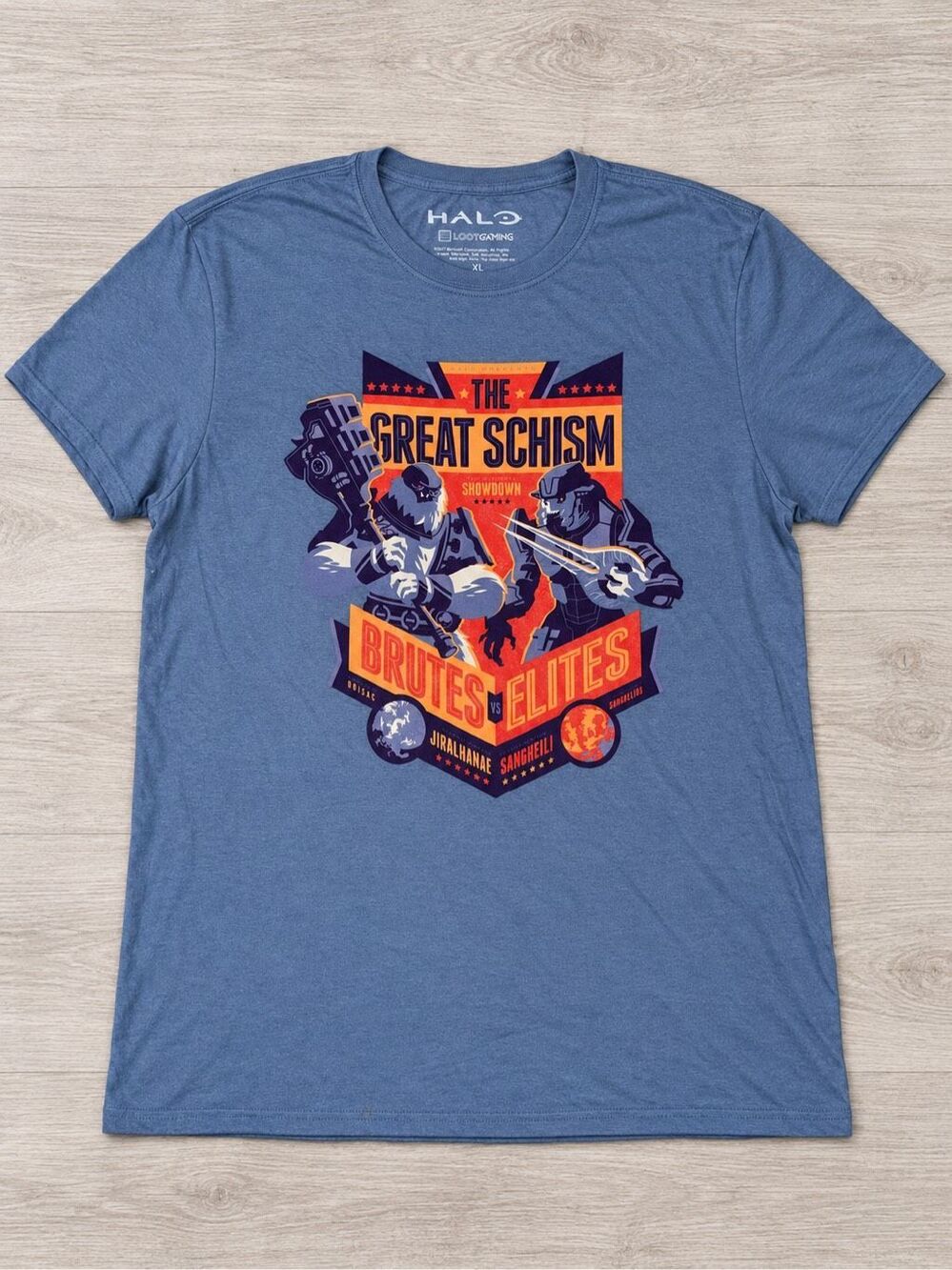Halo Loot Gaming XL The Great Schism Brutes vs Elites Graphic T-Shirt 2017